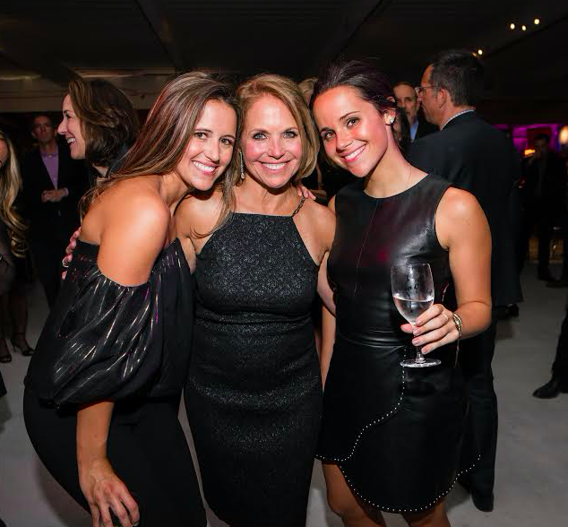 Katie Couric with her daughters