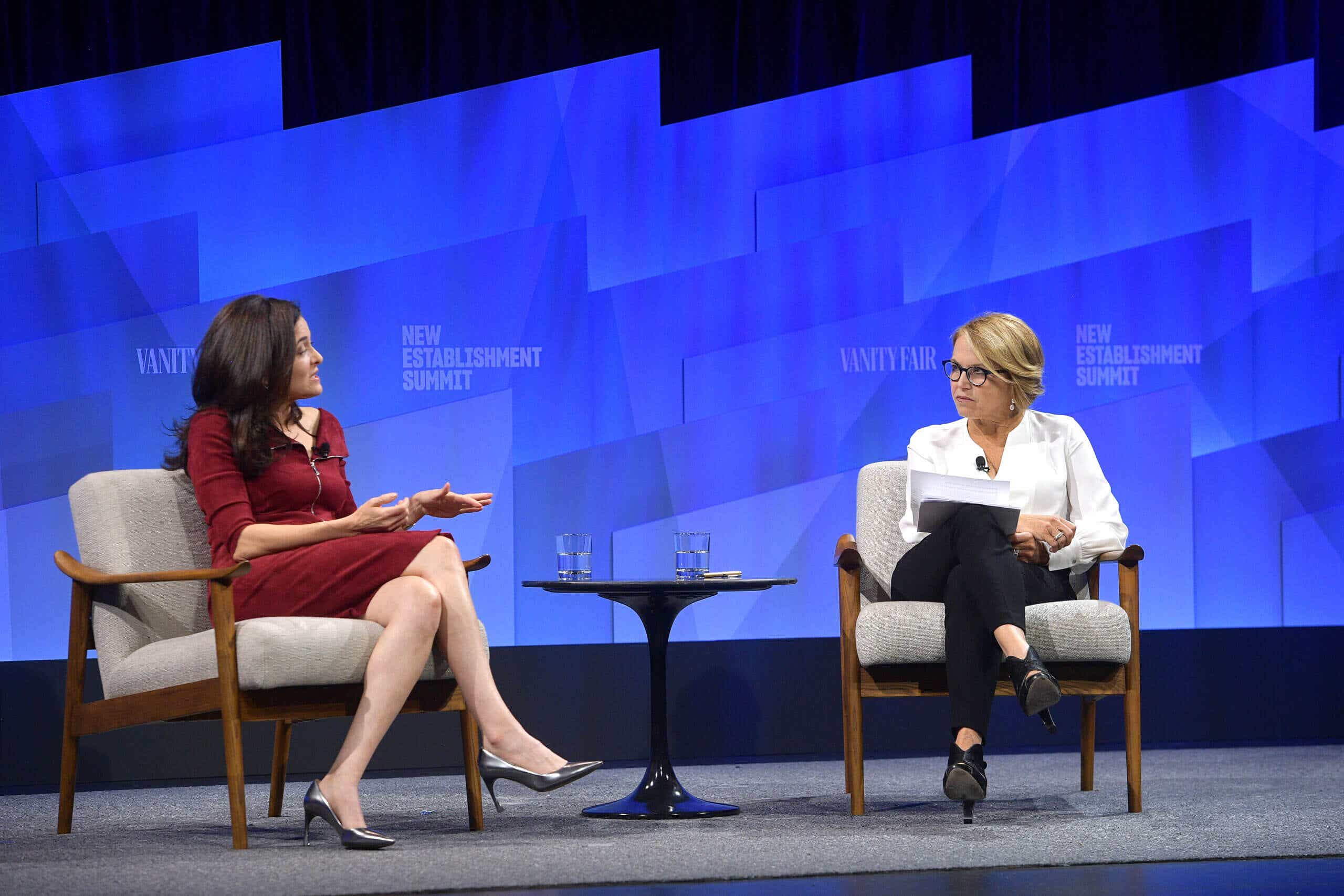Katie spoke with Facebook COO Sheryl Sandberg at Vanity Fair's New Establishment Summit.