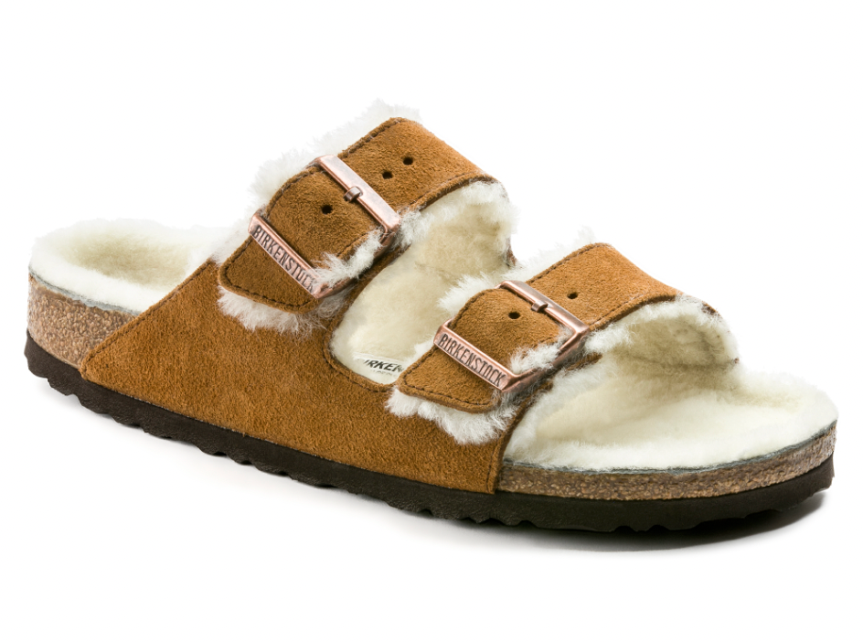 arizona genuine shearling lined slide sandal