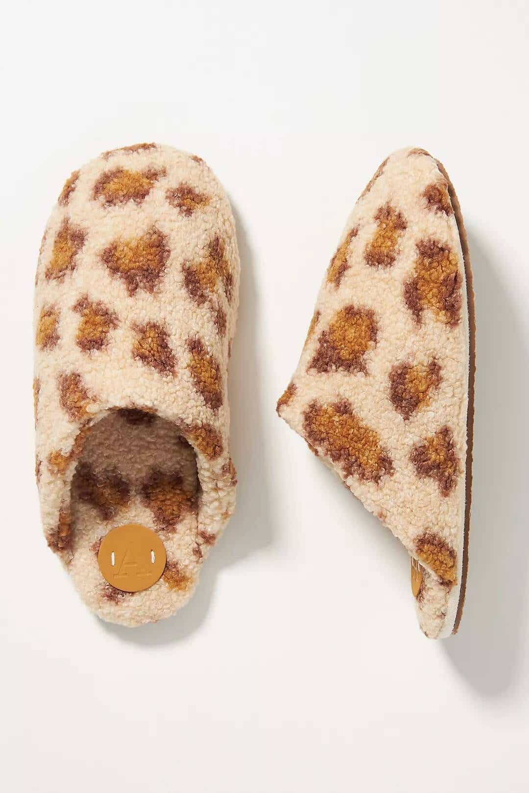 leopard print slippers from anthropologie