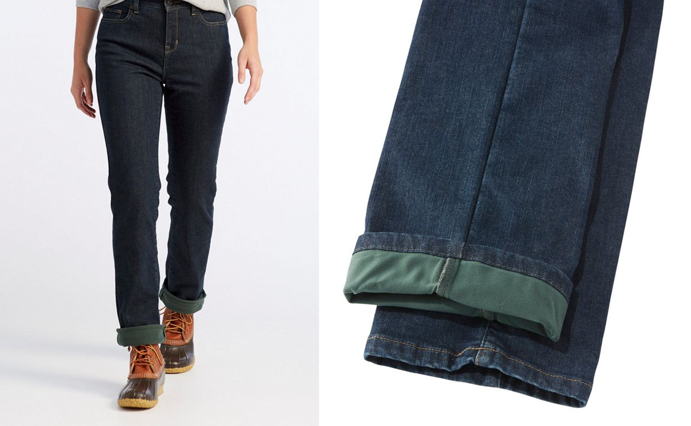 L.L. Bean fleece-lined jeans