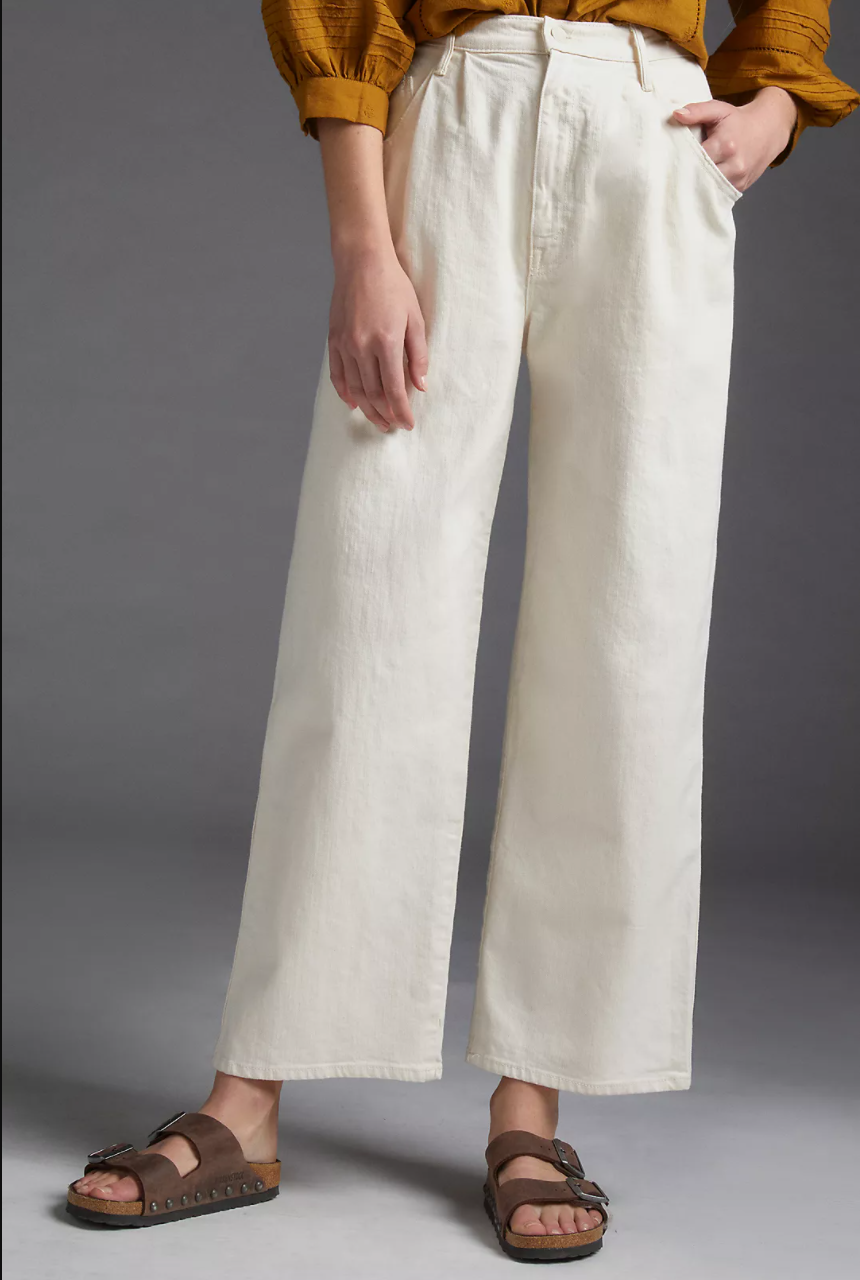 Anthropologie MOTHER The Half-Spring Ultra High-Rise Relaxed Wide-Leg Jeans
