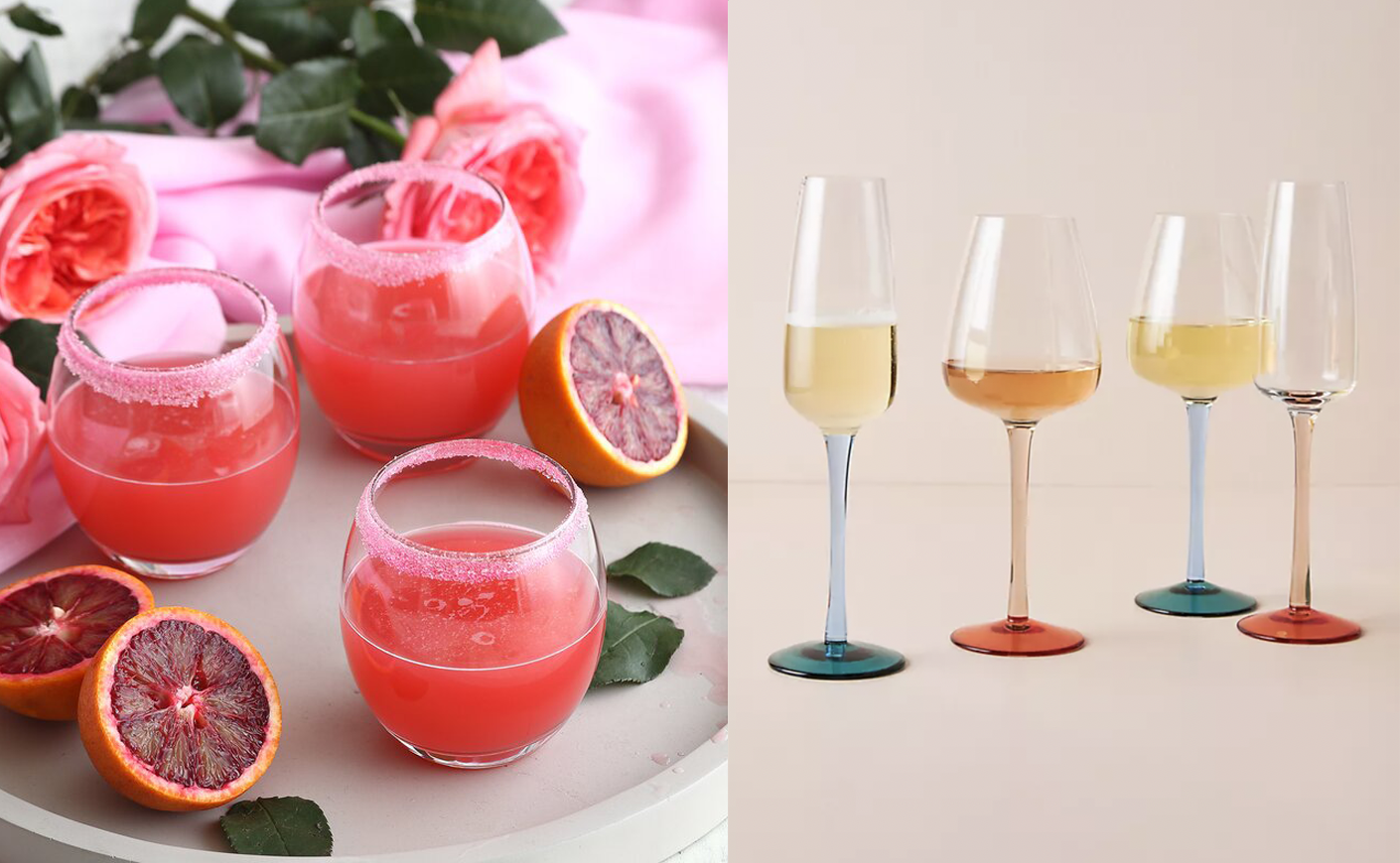 All-purpose cocktail and wine glasses