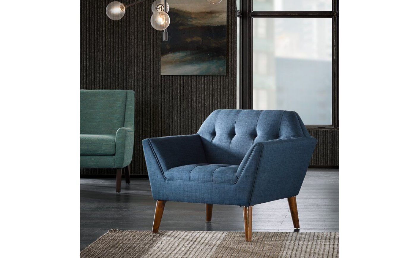 Hoboken 38" Wide Tufted Polyester Armchair