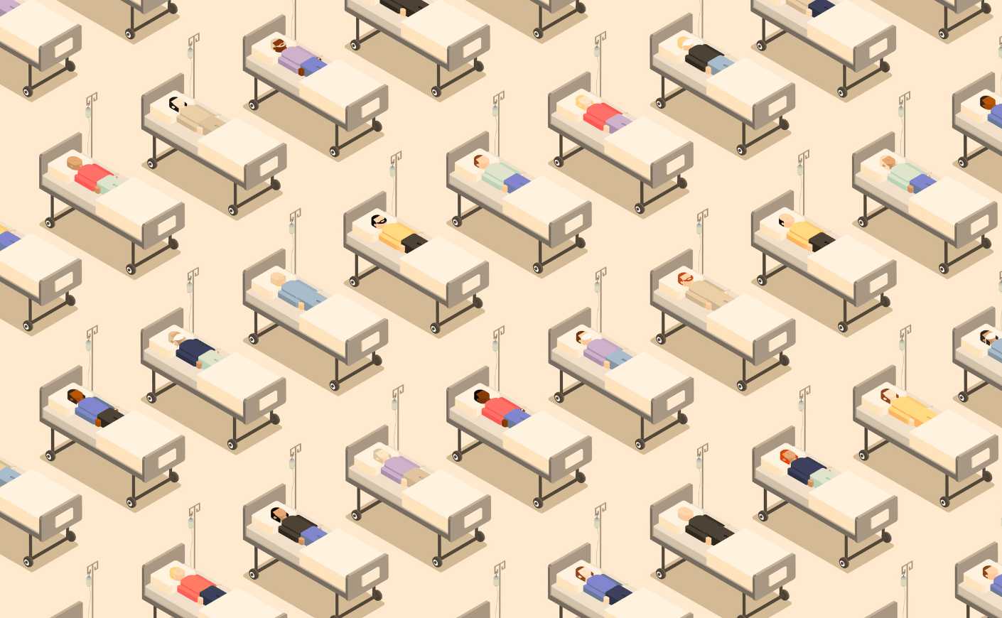 people in hospital beds