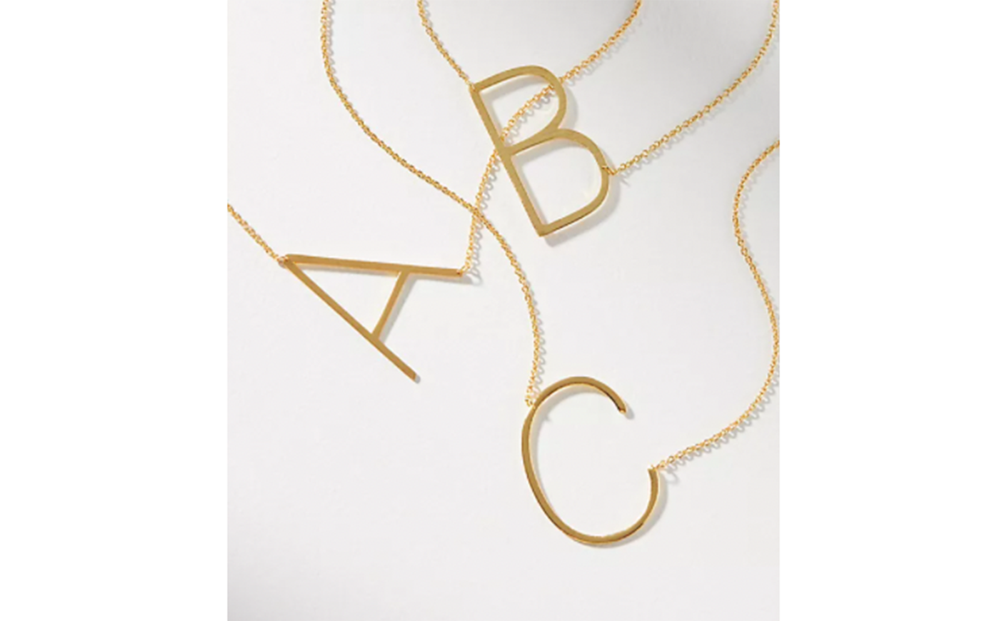 anthorpologie monogram necklace