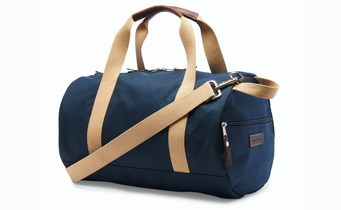 navy blue duffel bag