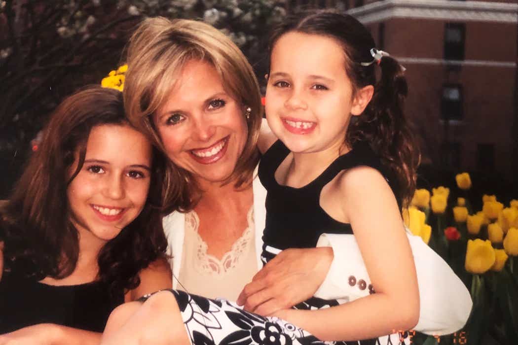 Katie Couric with daughters Ellie and Carrie