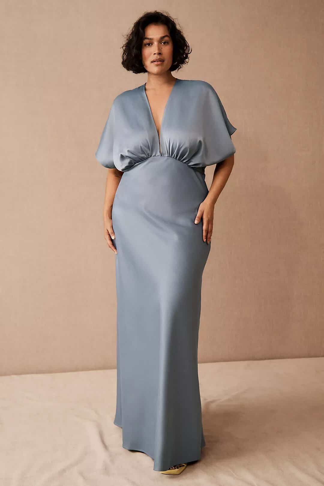 Leila Satin Charmeuse Maxi Dress