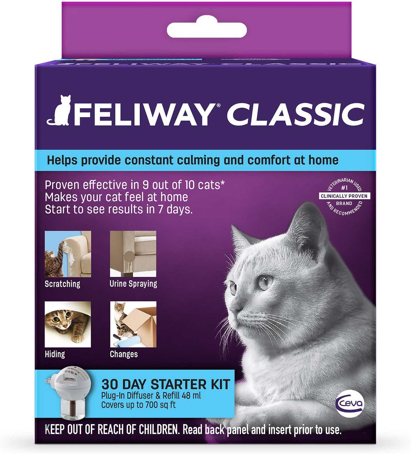 Feliway Classic 30 Day Starter Kit Calming Diffuser