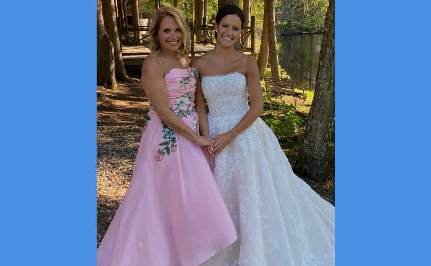 ellie and Katie Couric on her wedding day