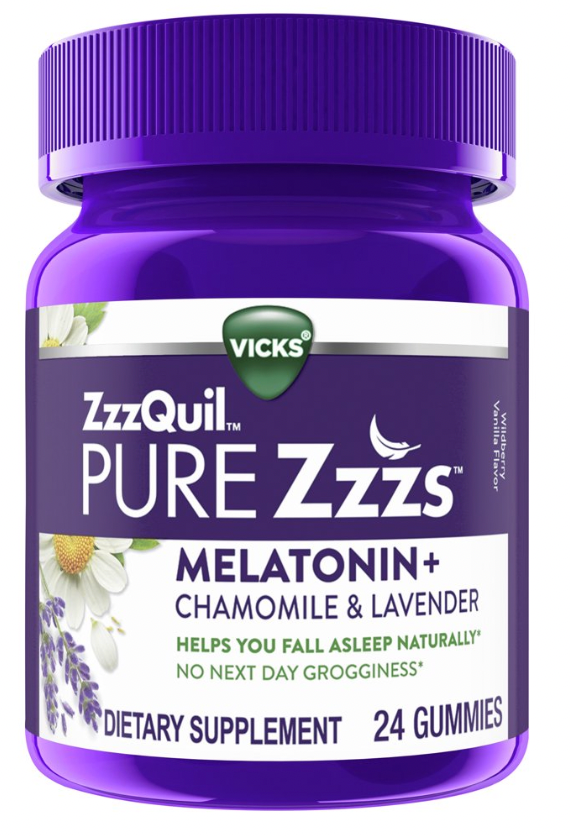 Vicks ZzzQuil Pure Zzzs Melatonin Sleep Aid Gummies Walmart