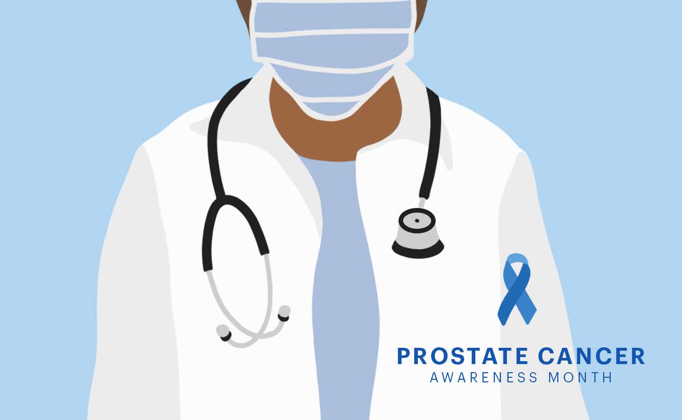 doctor illustration on prostate cancer awareness