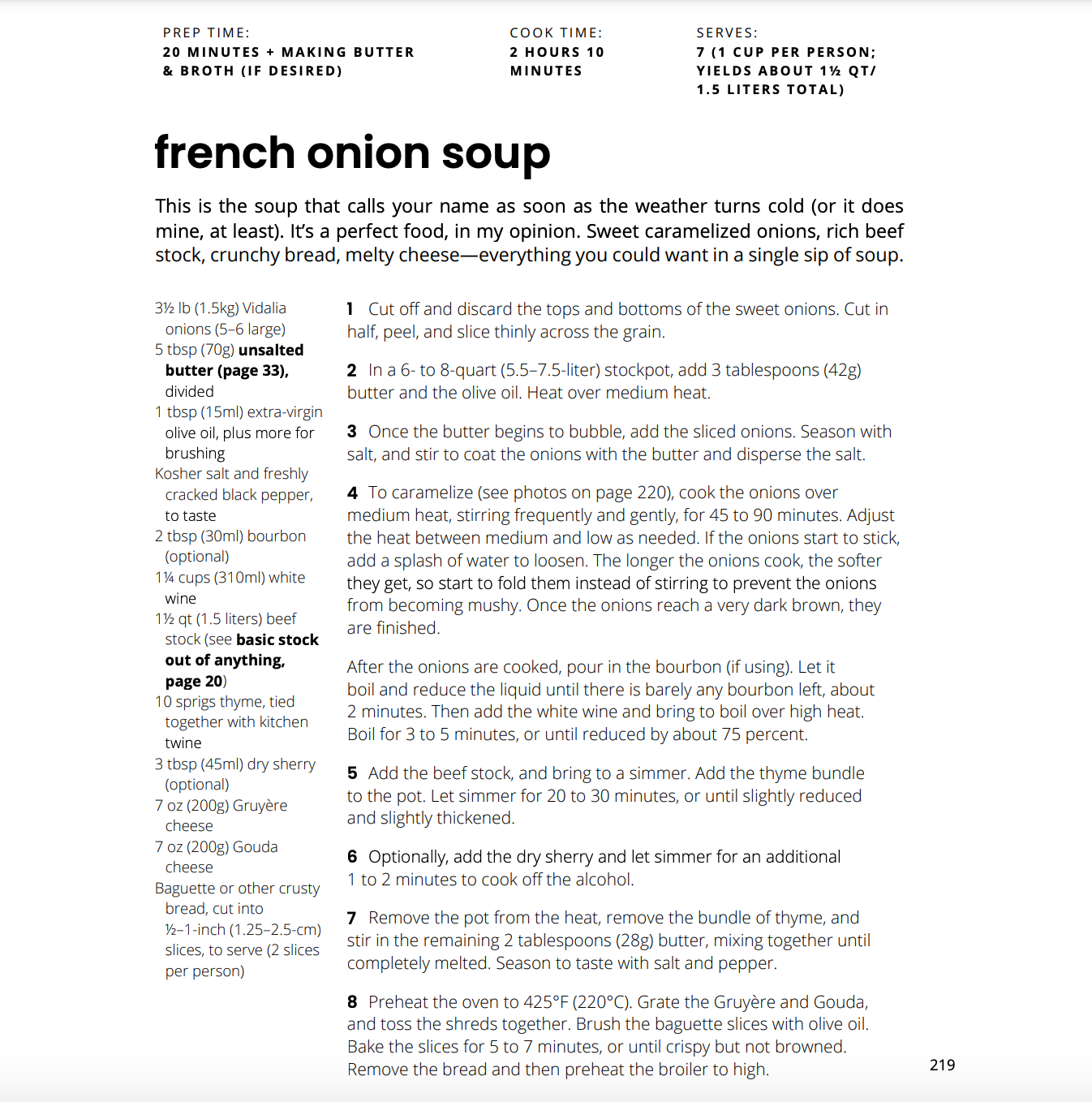 French Onion Soup recipe page 1