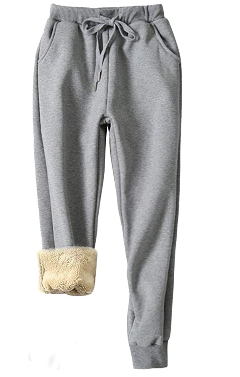 Cozy Warm Fuzzy Teddy Bear Pants Fleece Lined Pants Fleece Joggers