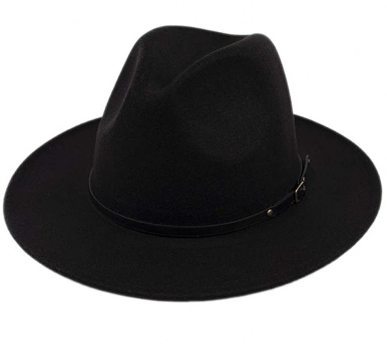 amazon black wide brim hat
