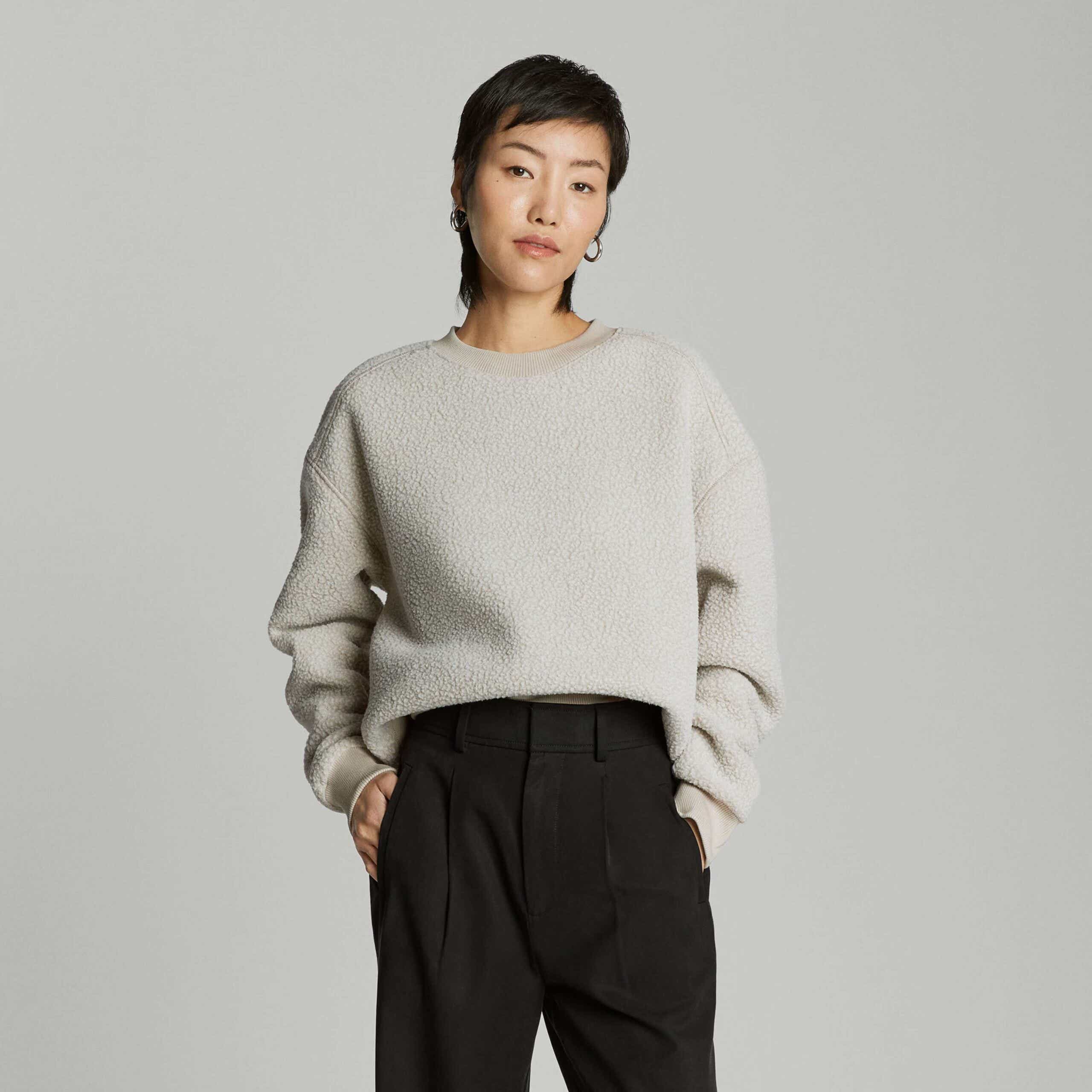 everlane renew teddy sweater