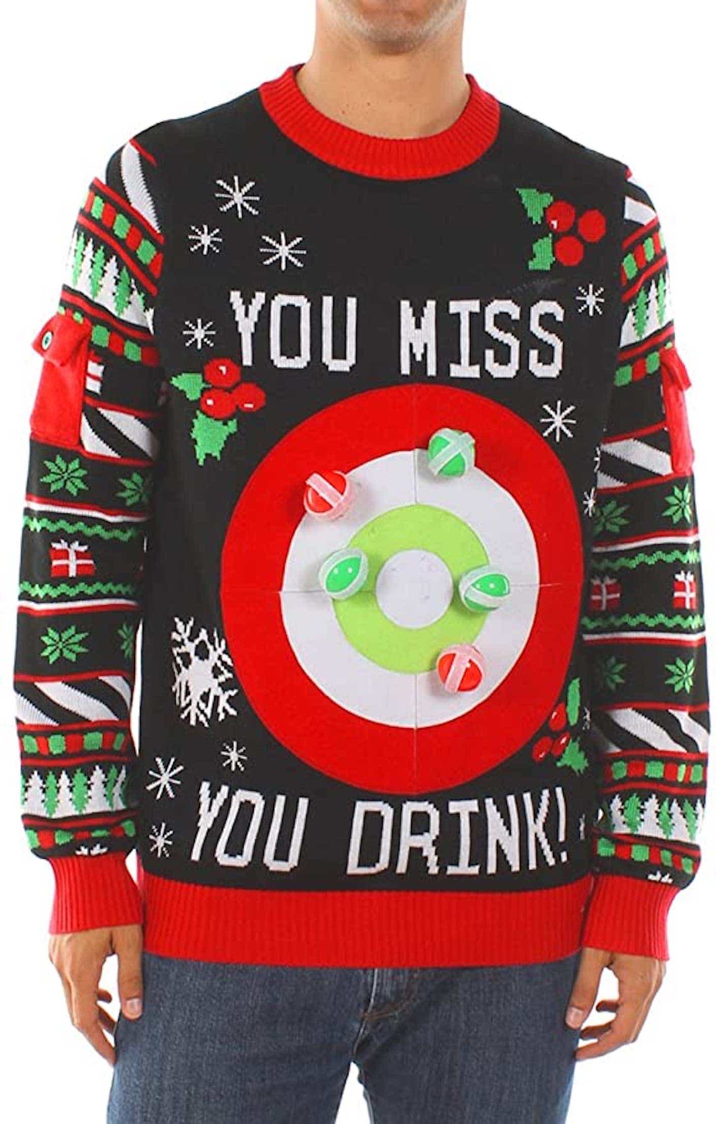 You miss you drink funny ugly sweater