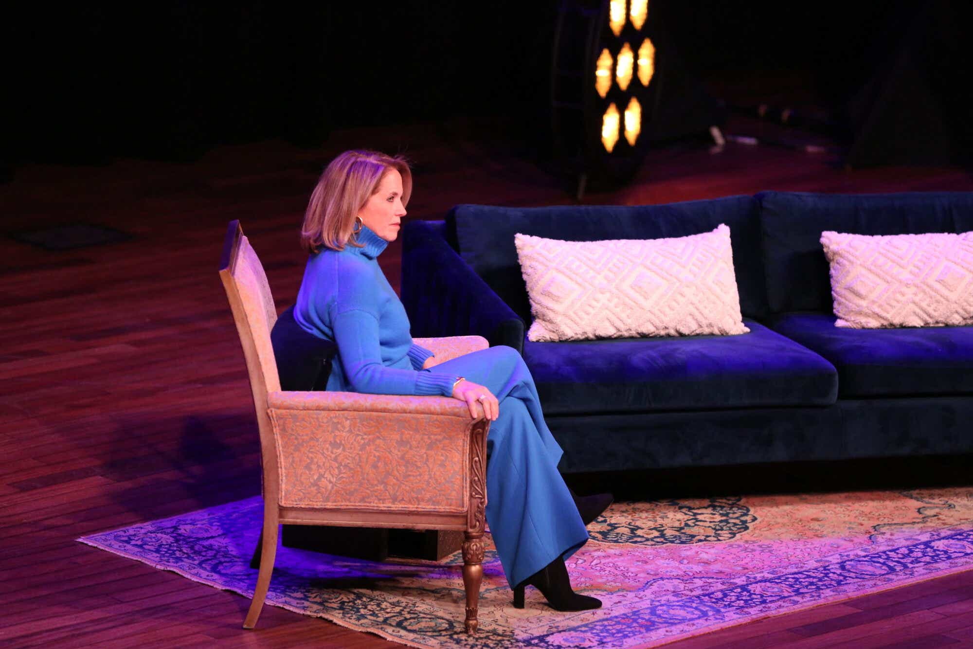 Katie Couric blue outfit in Nashville