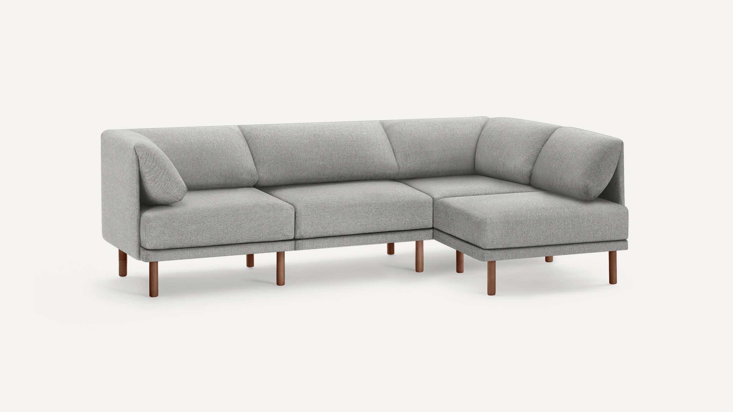 gray sectional range sofa from burrow