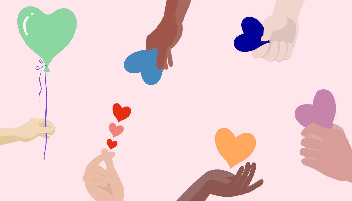 hands holding hearts to represent gratitude