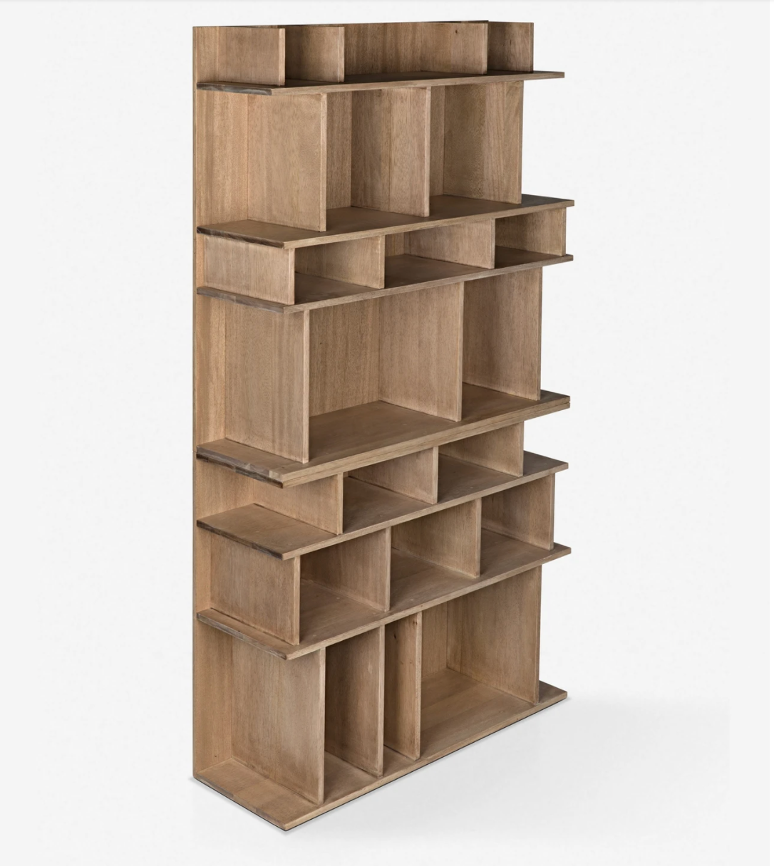 Bookcase from Lulu and Georgia with multi-shaped shelving