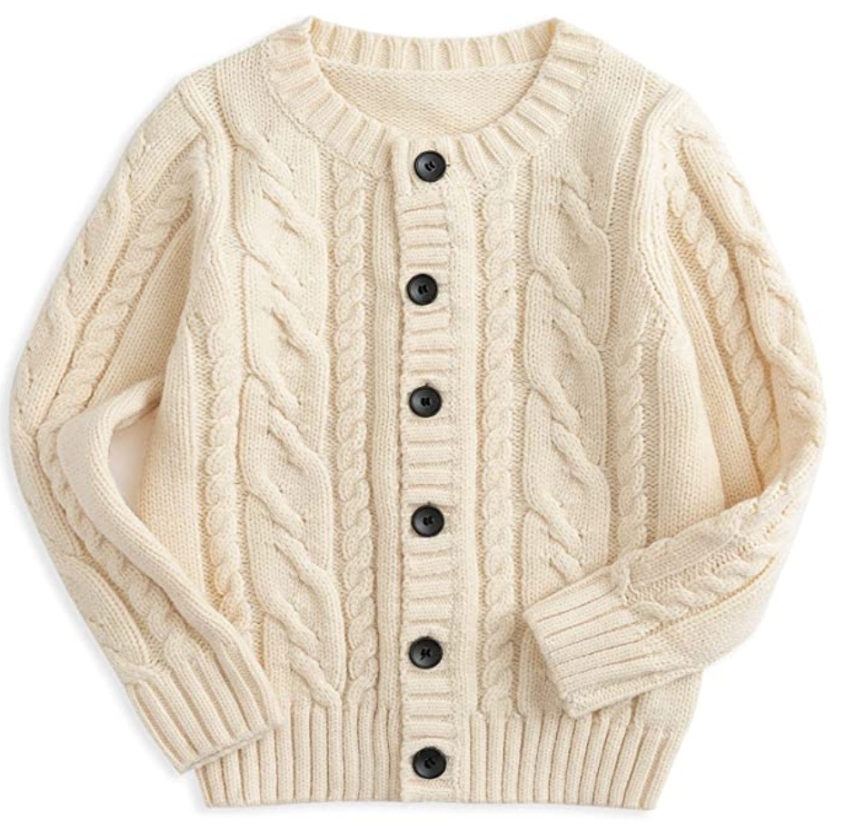Unisex Cable Knit Cardigan