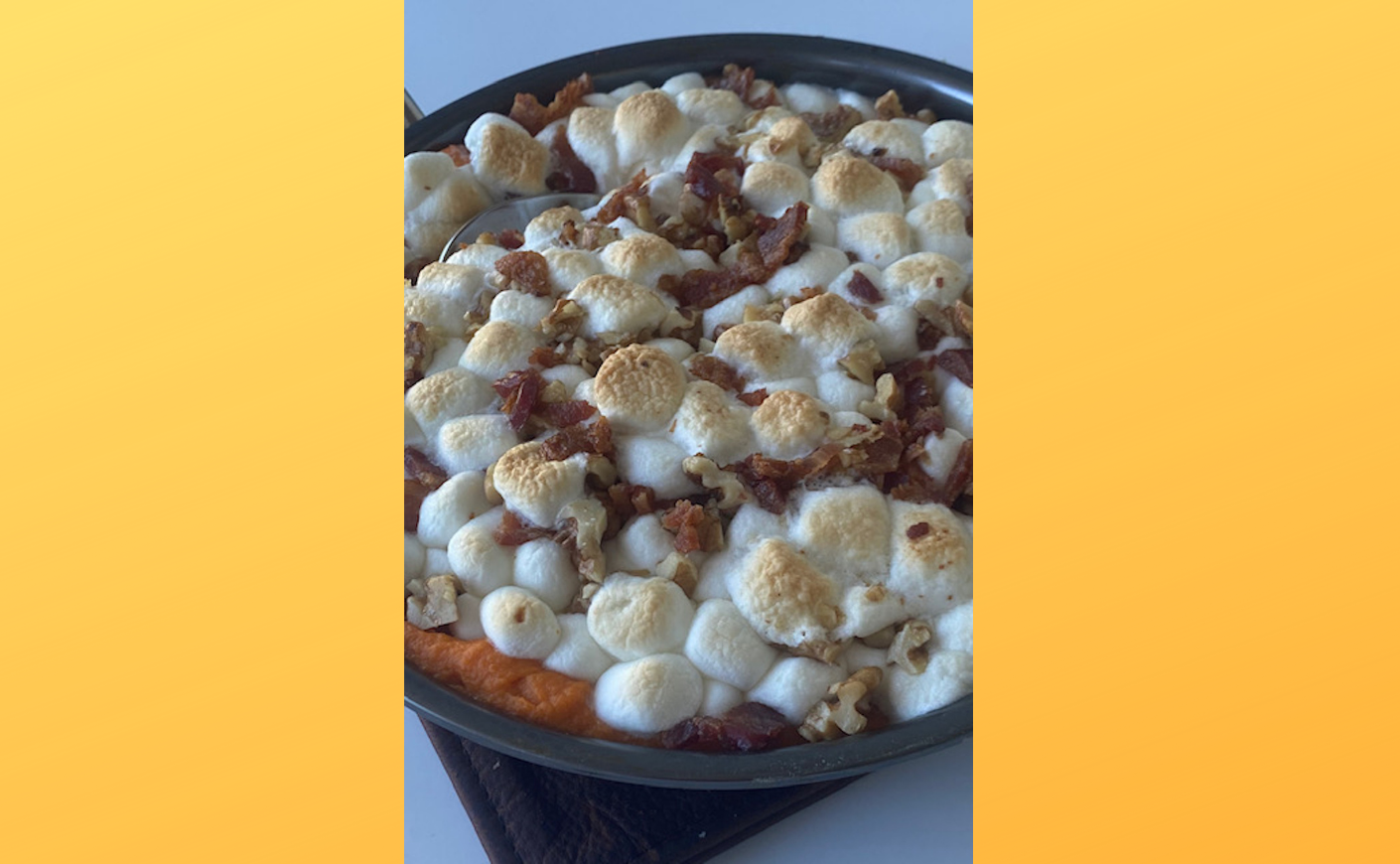sweet potatoes with marshmallows on top