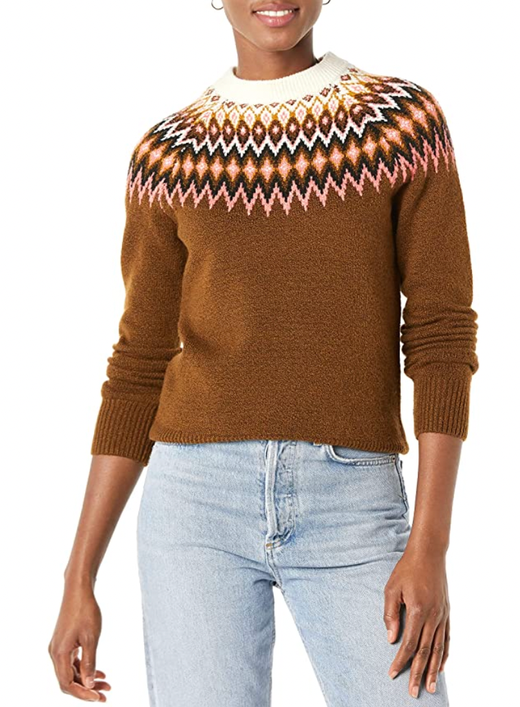 Women's Soft-Touch Crewneck Novelty Sweater by Amazon Essentials