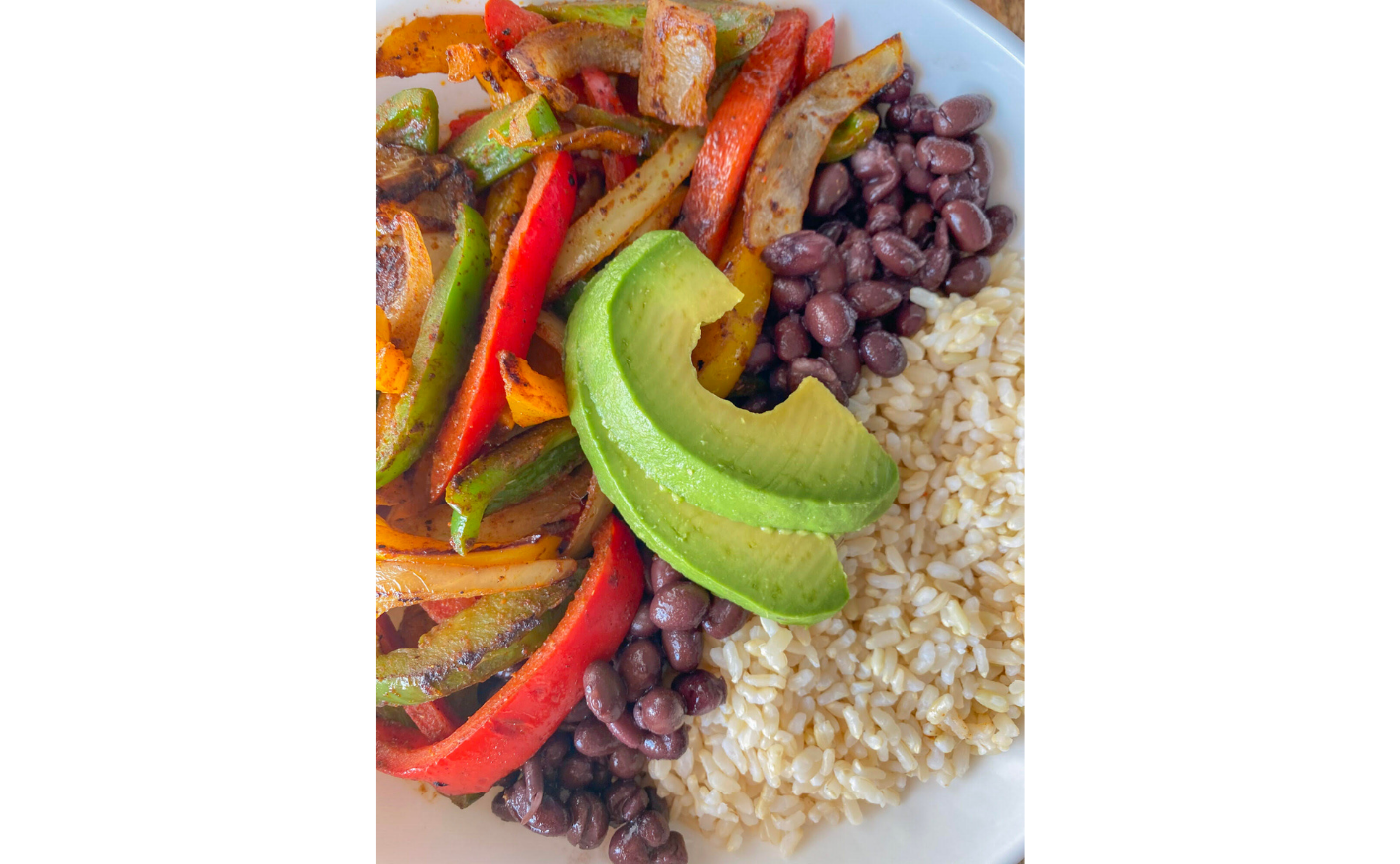 12 Minute Fajitas with Black Beans & Rice jillian glenn