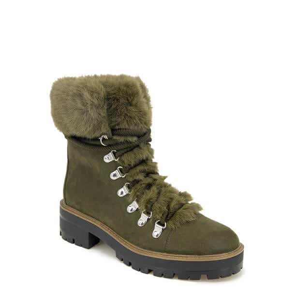 faux fur hiking boots