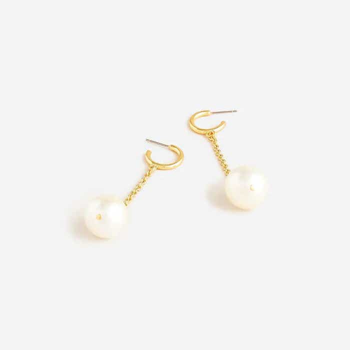 j.crew pearl drop earrings