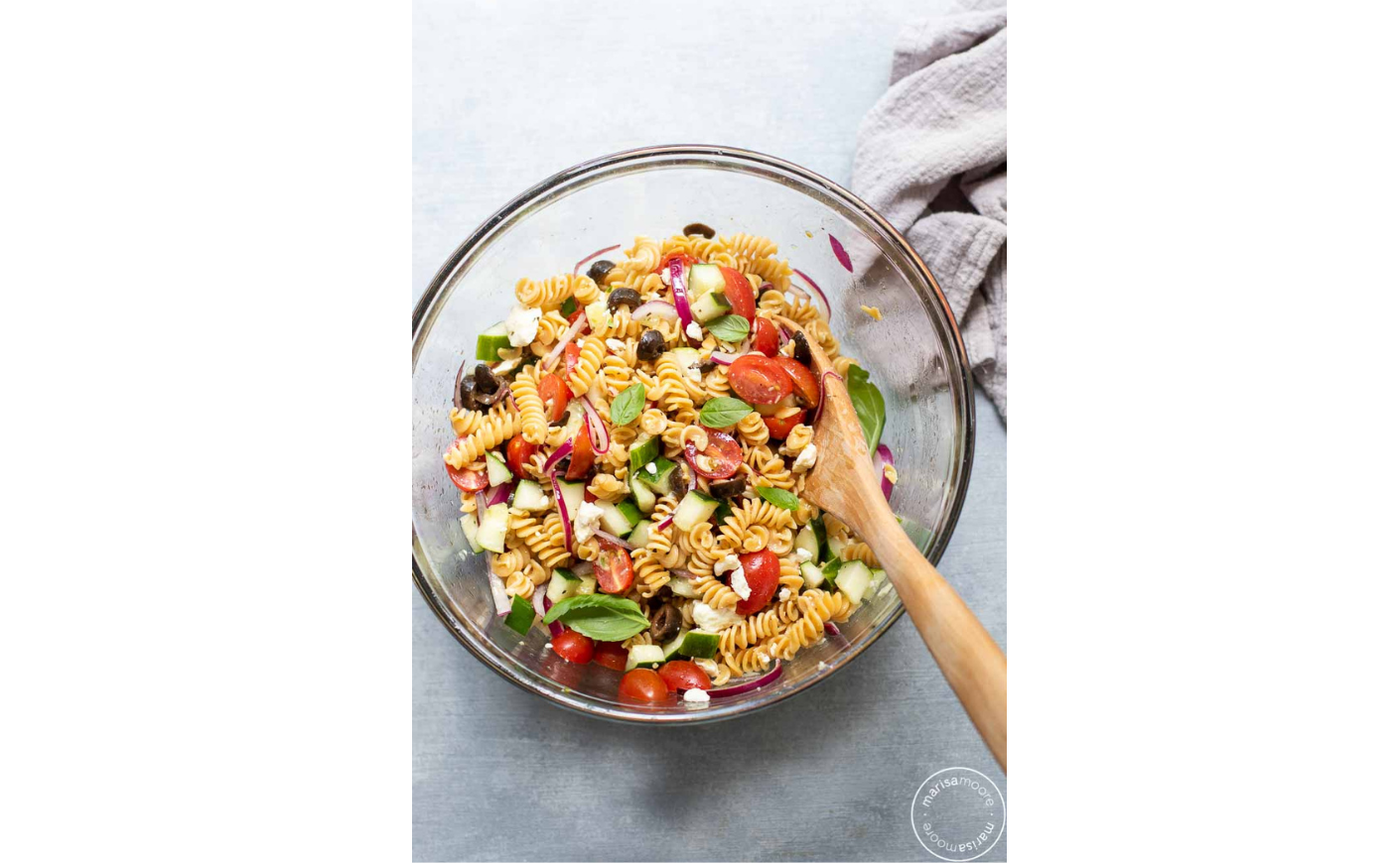 mediterranean chickpea pasta salad recipe