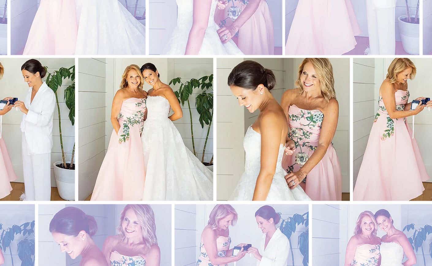 pictures of katie couric with her daughter on her wedding day