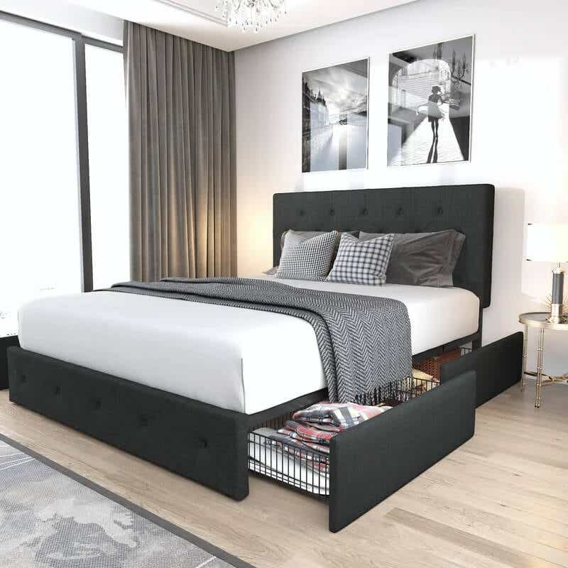 storage bed frame