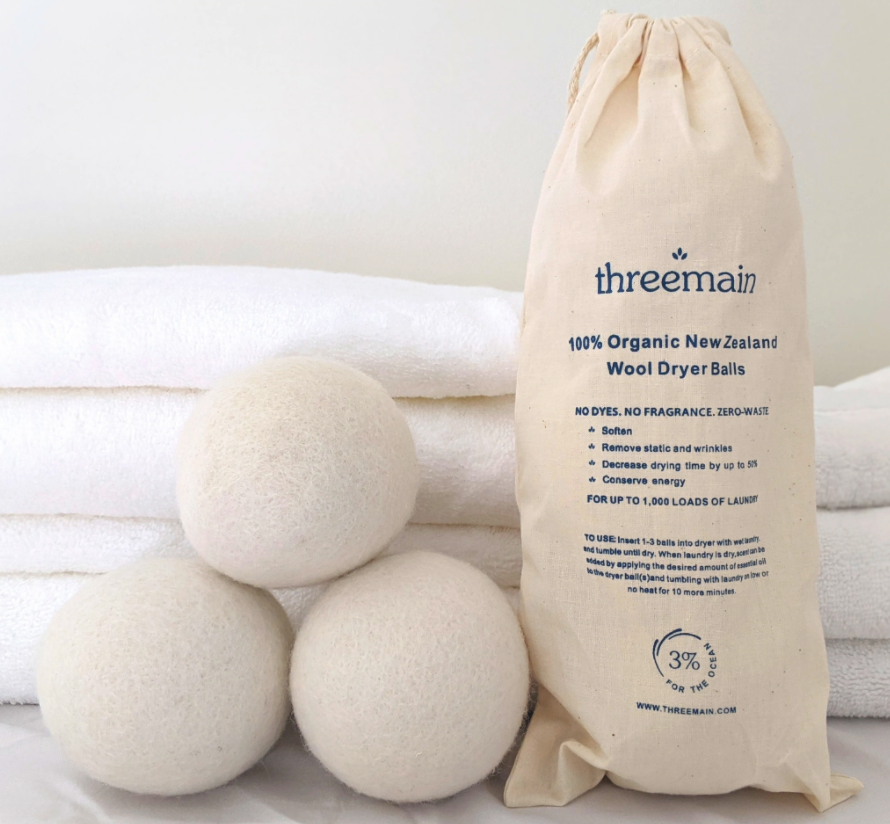 Three Main Wool Dryer Balls