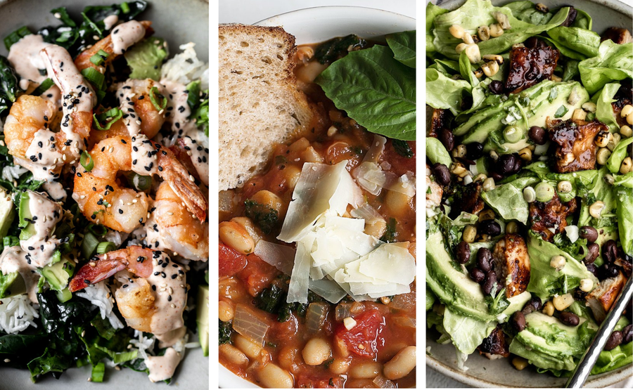 Three healthy lunch ideas