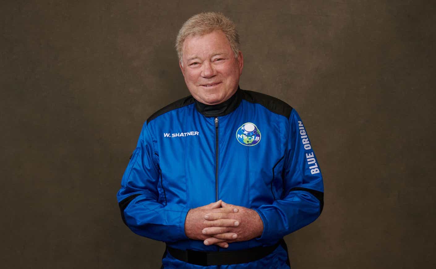 william shatner in his blue space suit