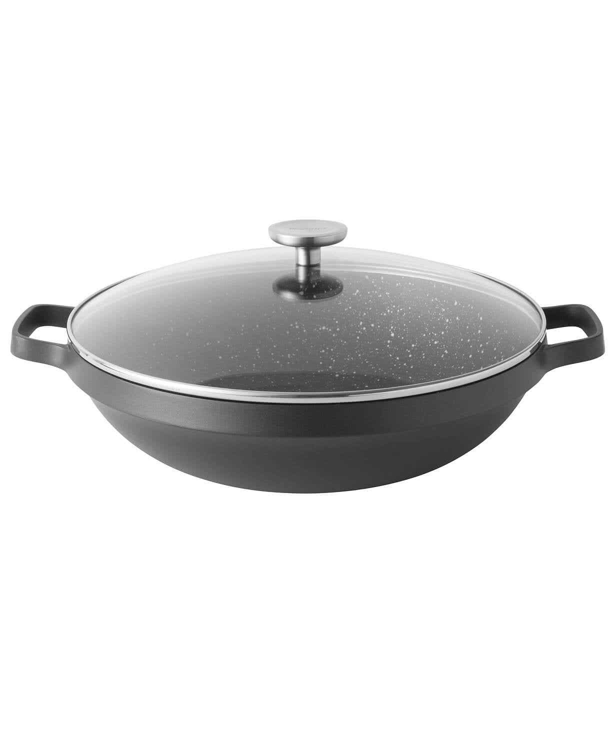 berghoff cast aluminum wok with lid