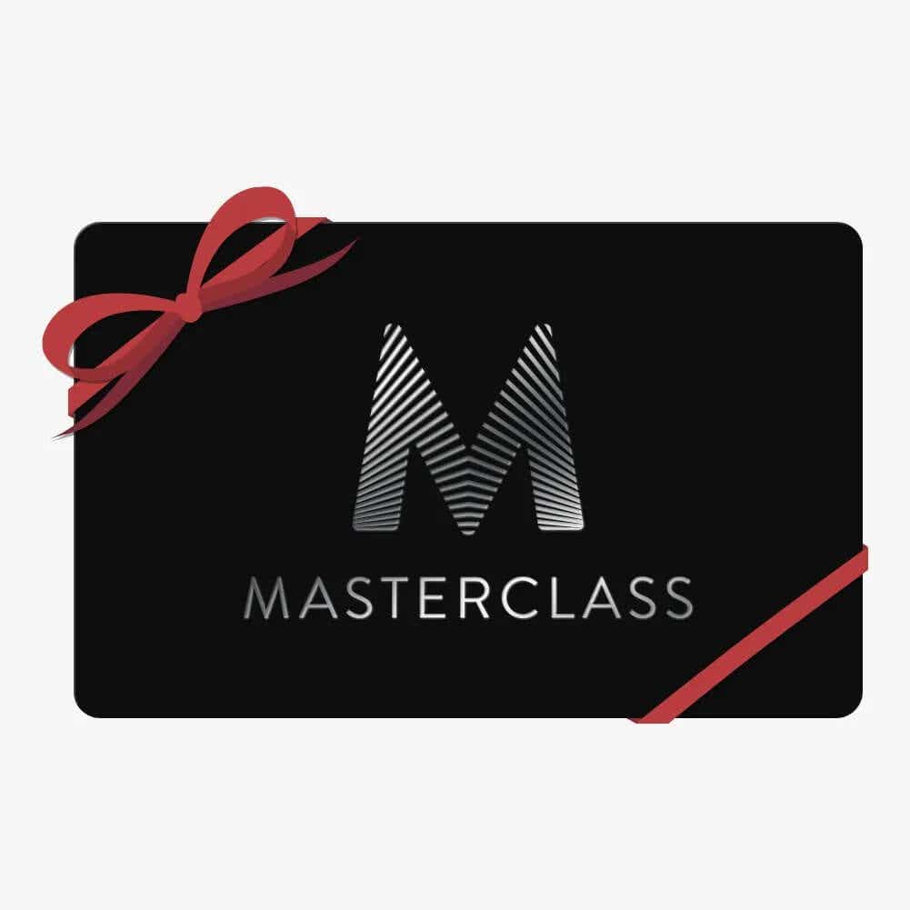 masterclass gift card wrapped in red bow