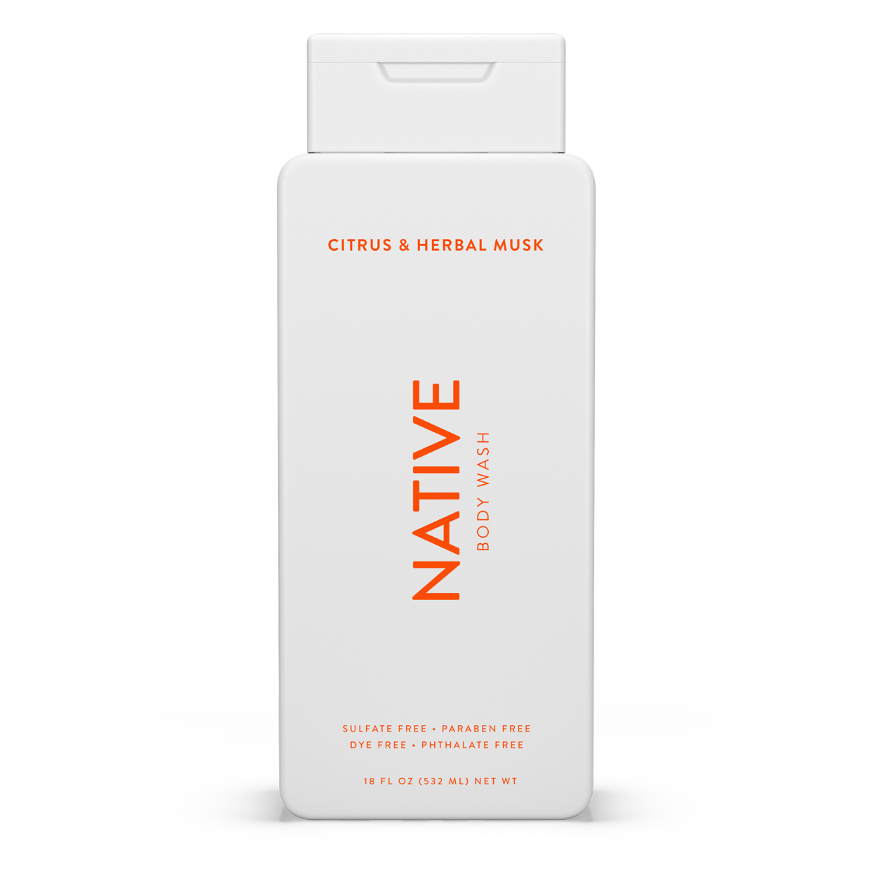 native body wash in citrus and musk