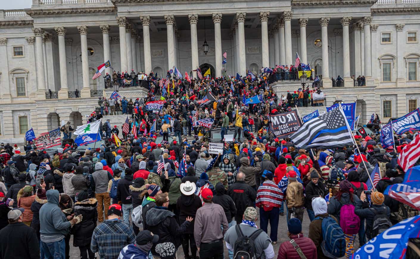 A mob descends on the U.S. Capitol building