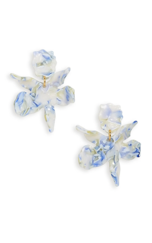 Paper Lily Drop Earrings by Lele Sadoughi