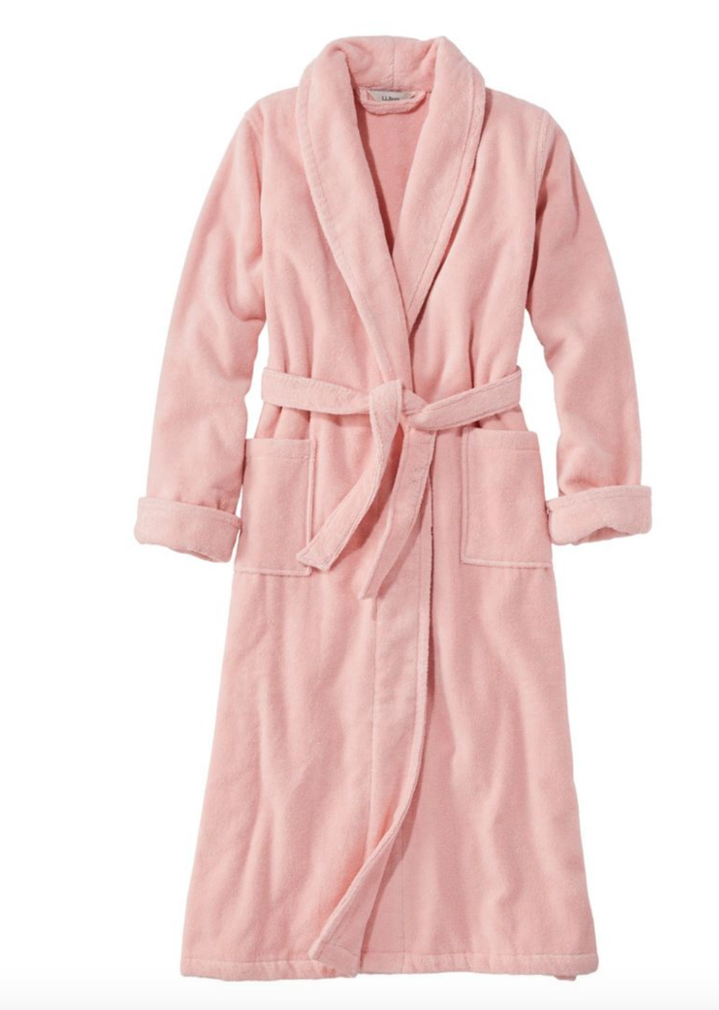 Pink terry cloth robe