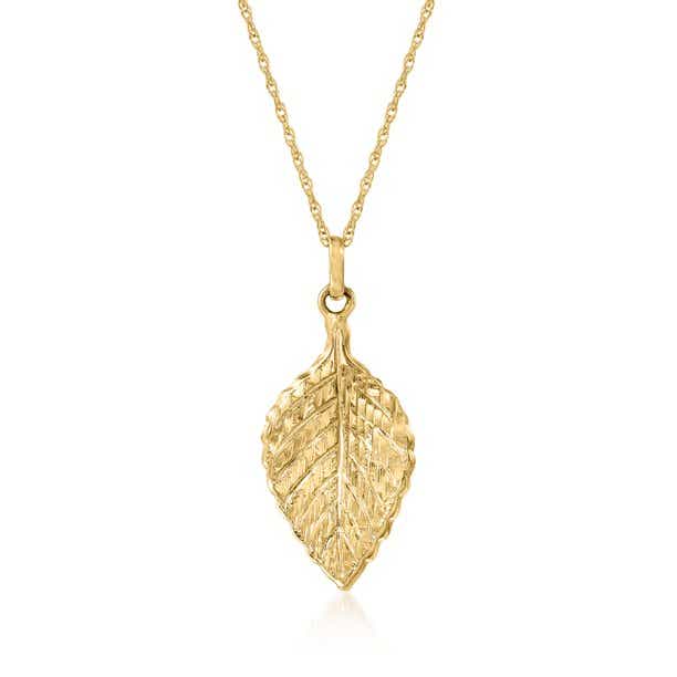 golf leaf necklace