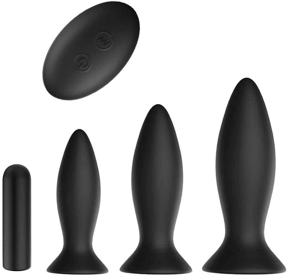 four anal toys with remote control