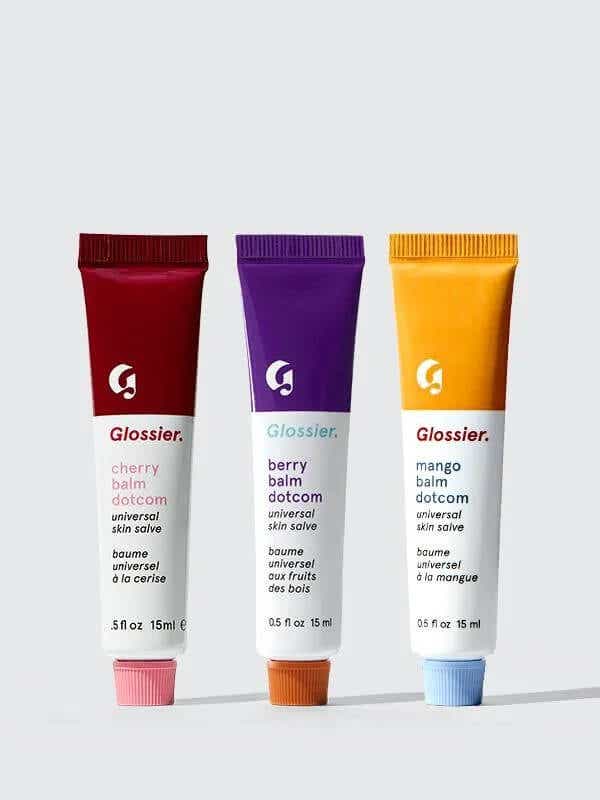 glossier balm dot com trio set