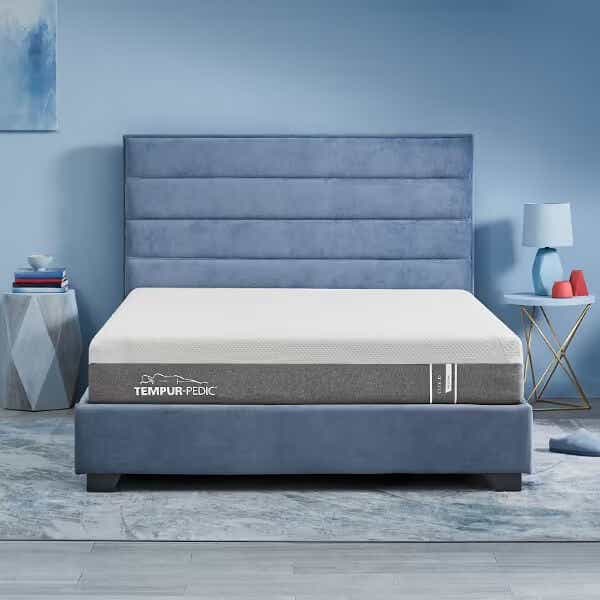 temper-cloud mattress in bed frame