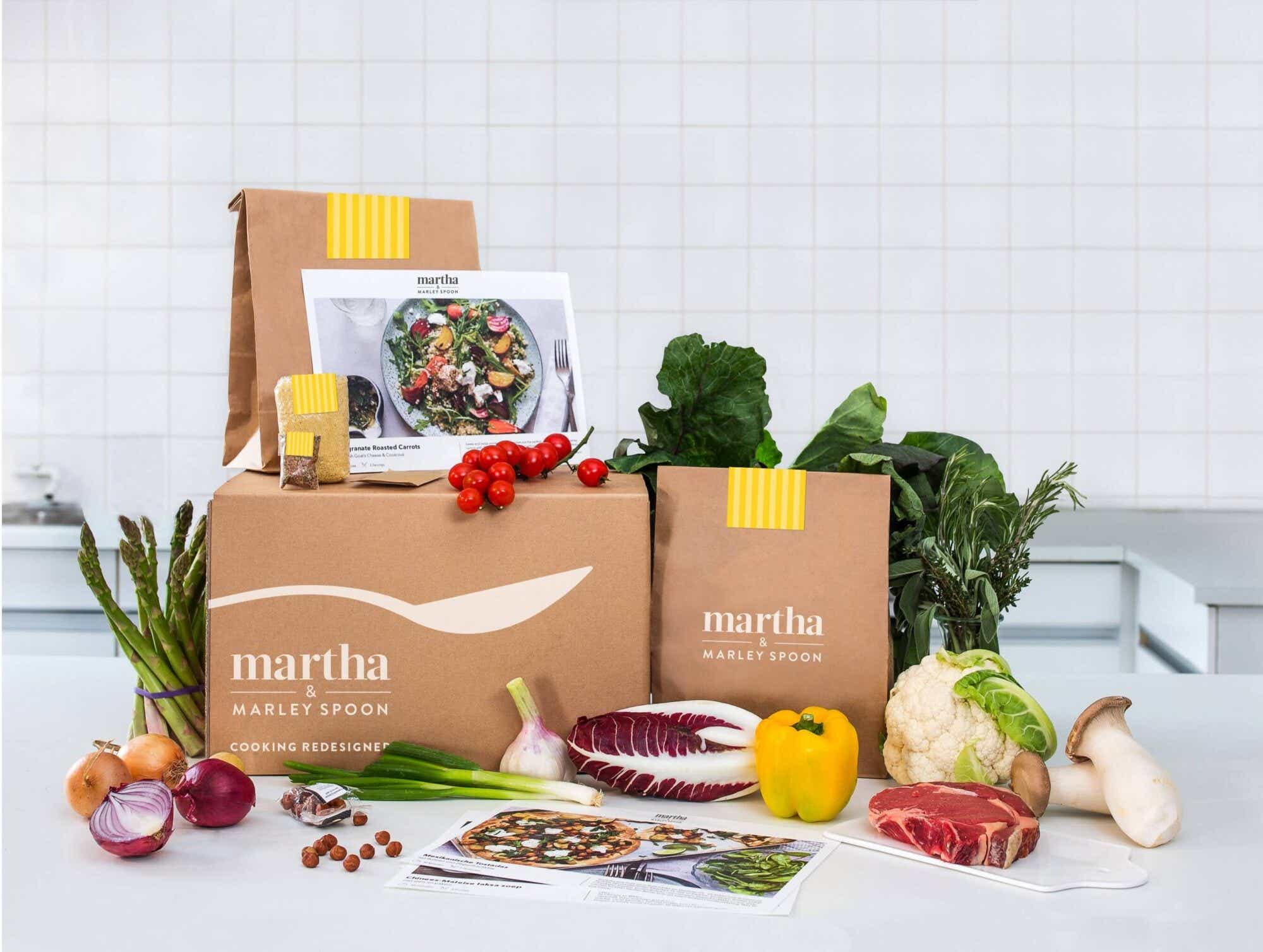 marley spoon meal box on counter