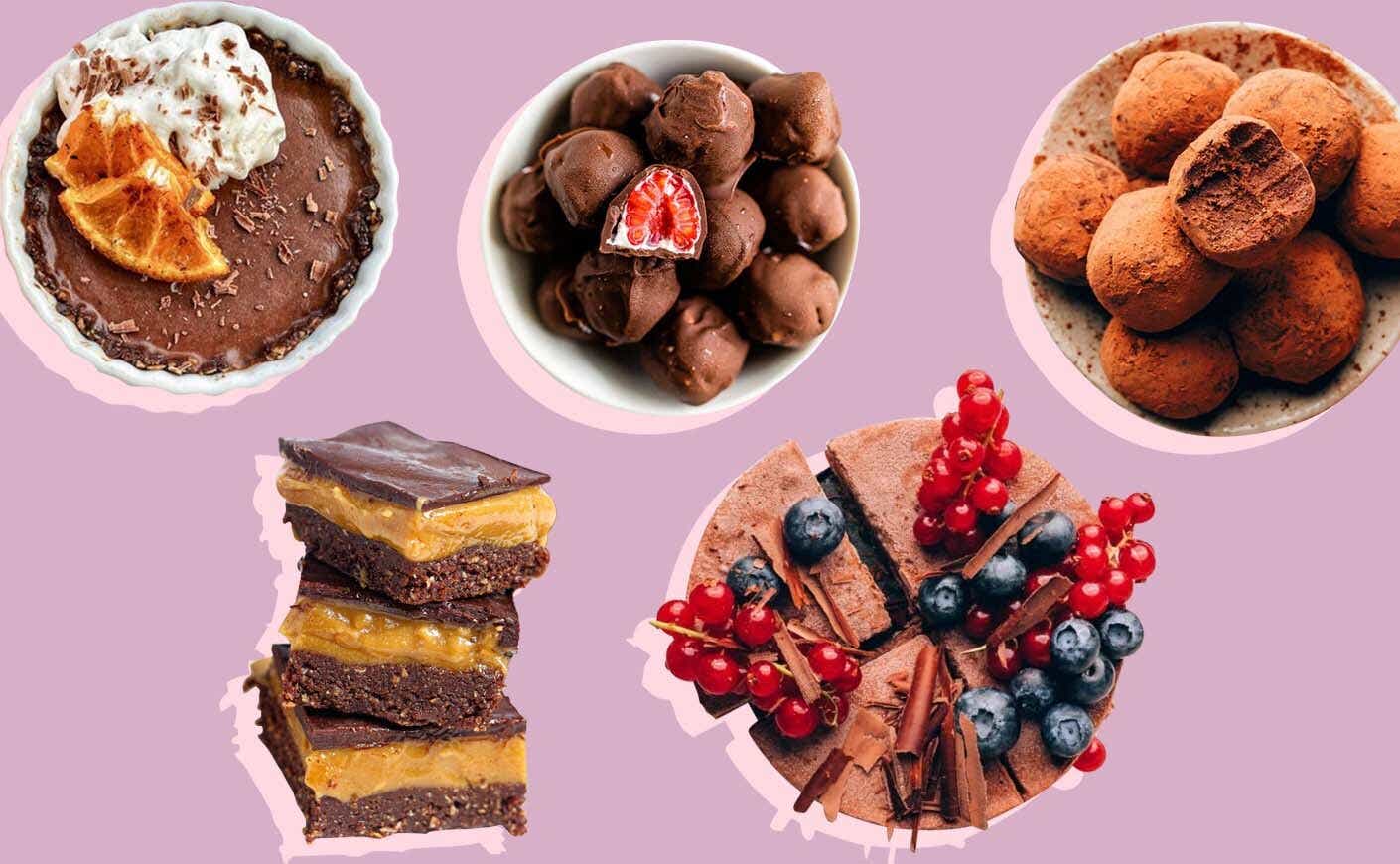 Valentine's Day dessert recipes collage